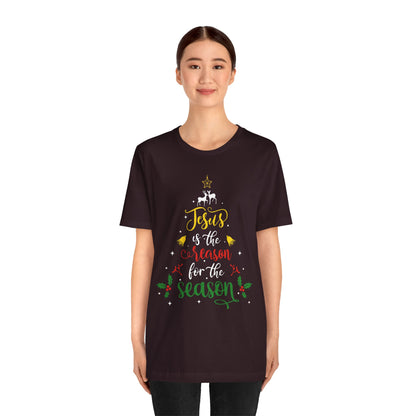 Jesus Is the Reason for the Season Shirt – Christian Christmas Tree Faith Tee