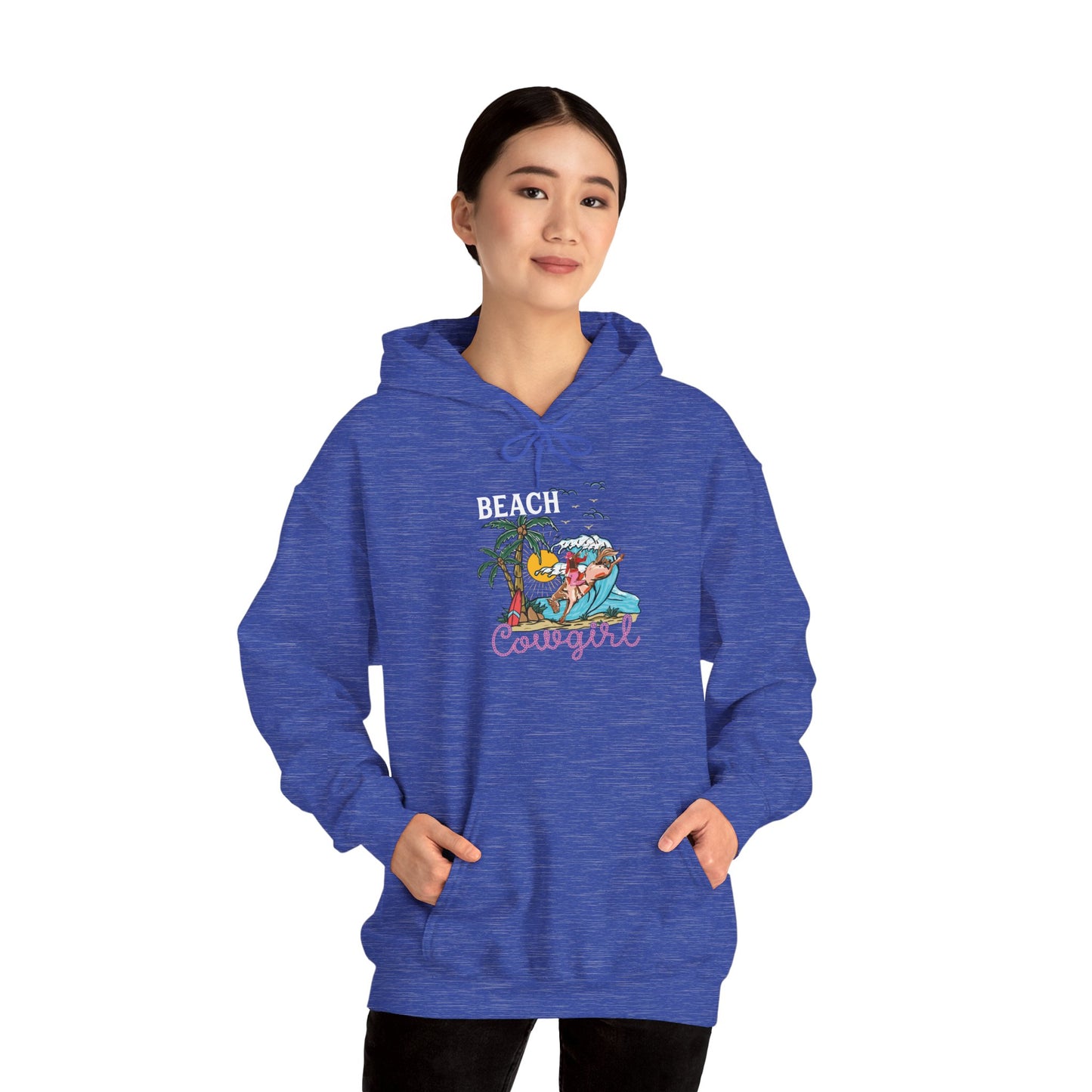 Beach Cowgirl Hoodie – Tropical Palm Tree Western Rodeo Texas Pullover
