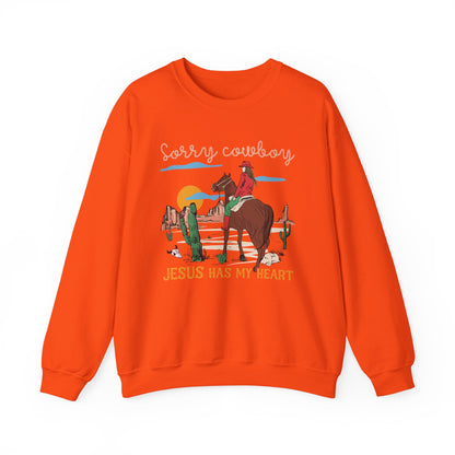 Sorry Cowboy Jesus Has My Heart Sweatshirt – Western Cowgirl Rodeo Pullover