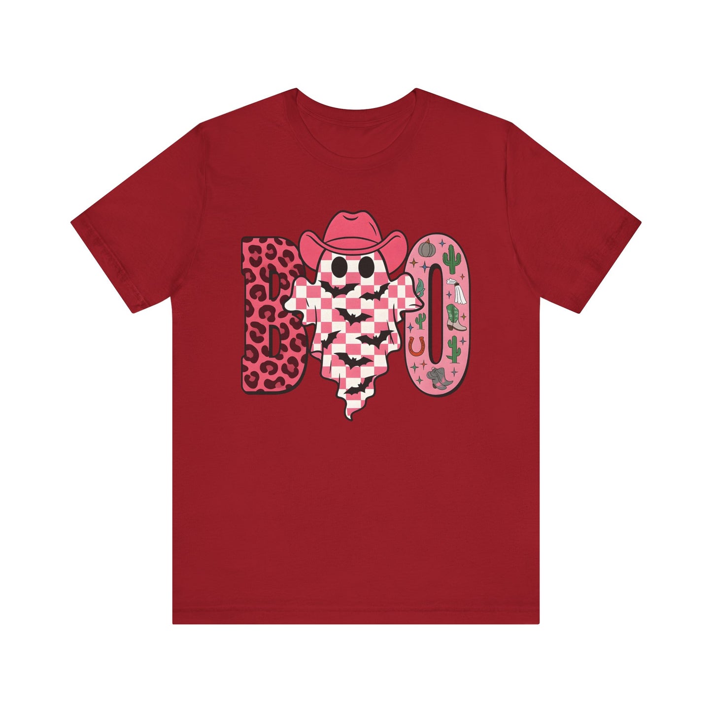 Pink BOO Shirt – Western Ghost Cowgirl Hat Halloween Tee