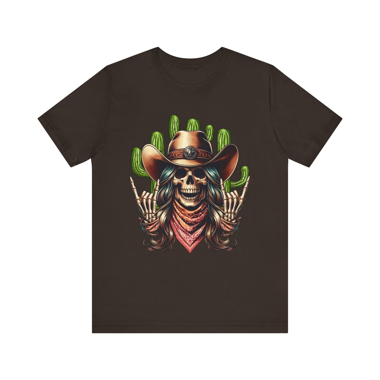 Skeleton Cowgirl Howdy Shirt – Rock Hand Western Rodeo Vintage Tee