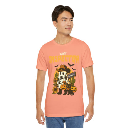 Candy Inspector Shirt – Western Ghost Cowboy Halloween Trick-or-Treat Tee