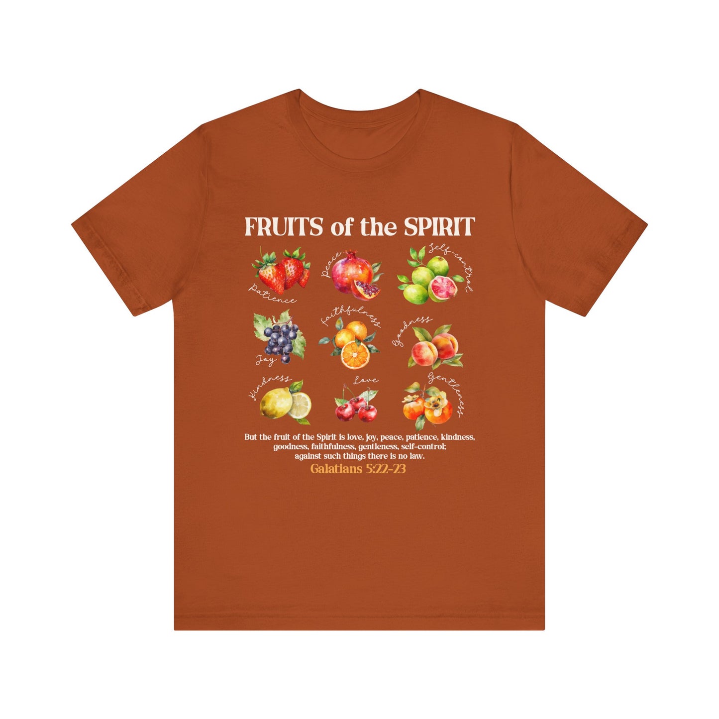 Fruits of the Spirit Shirt – Galatians 5:22-23 Christian Bible Verse Tee