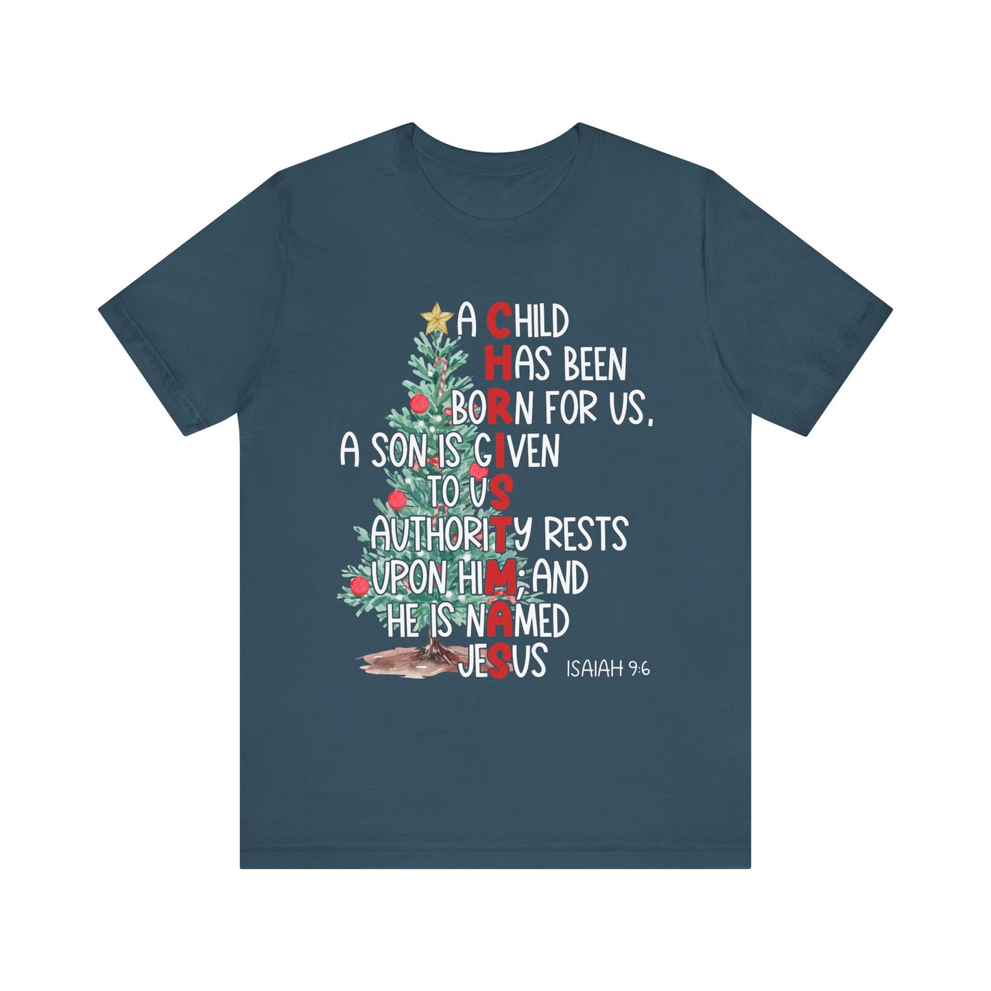Christmas Jesus Mighty God Shirt – Isaiah 9:6 Christian Bible Verse Holiday Tee