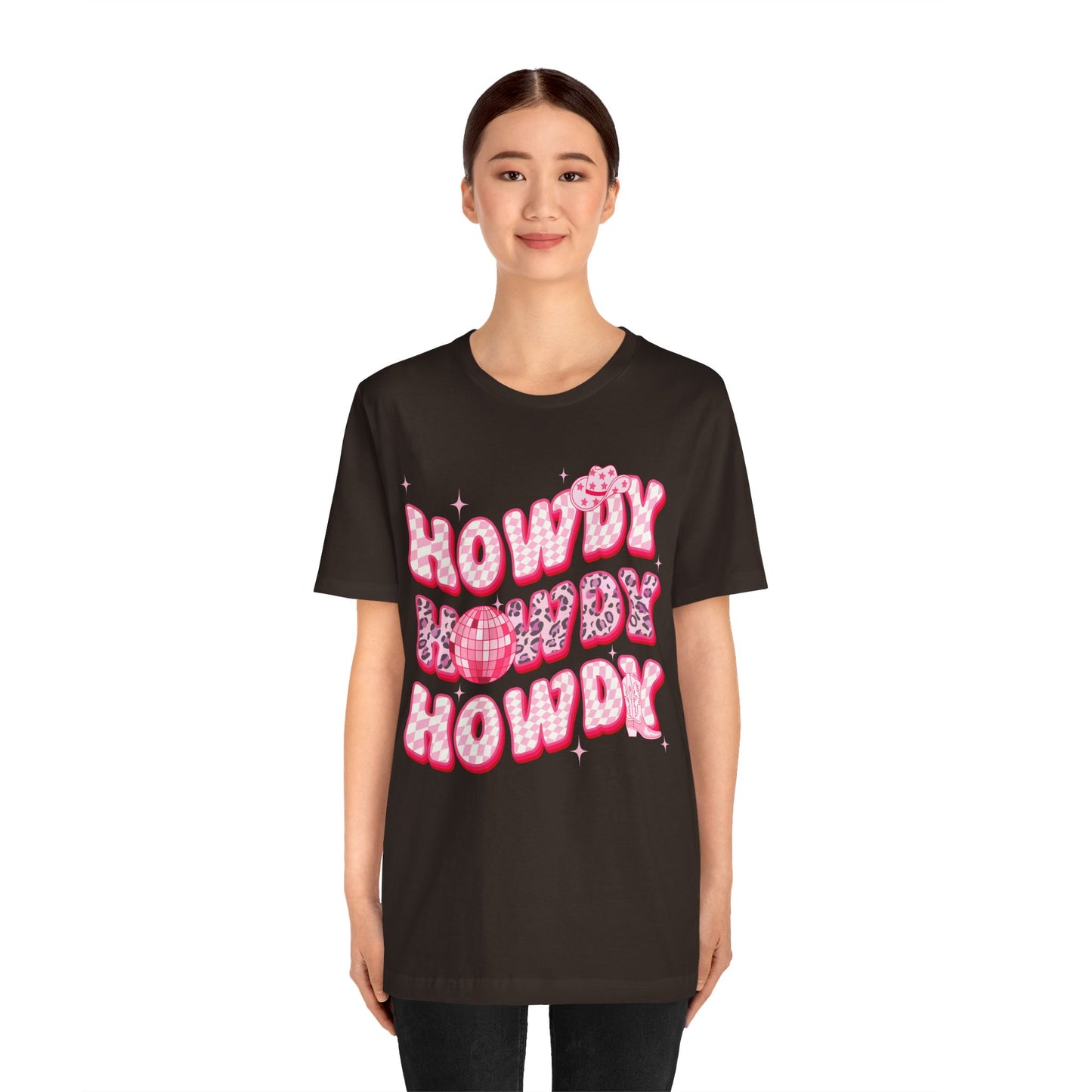 Howdy Pink Cowgirl Shirt – Leopard Disco Western Rodeo Country Girl Tee