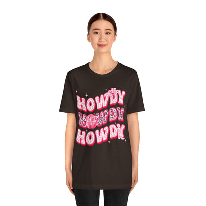 Howdy Pink Cowgirl Shirt – Leopard Disco Western Rodeo Country Girl Tee