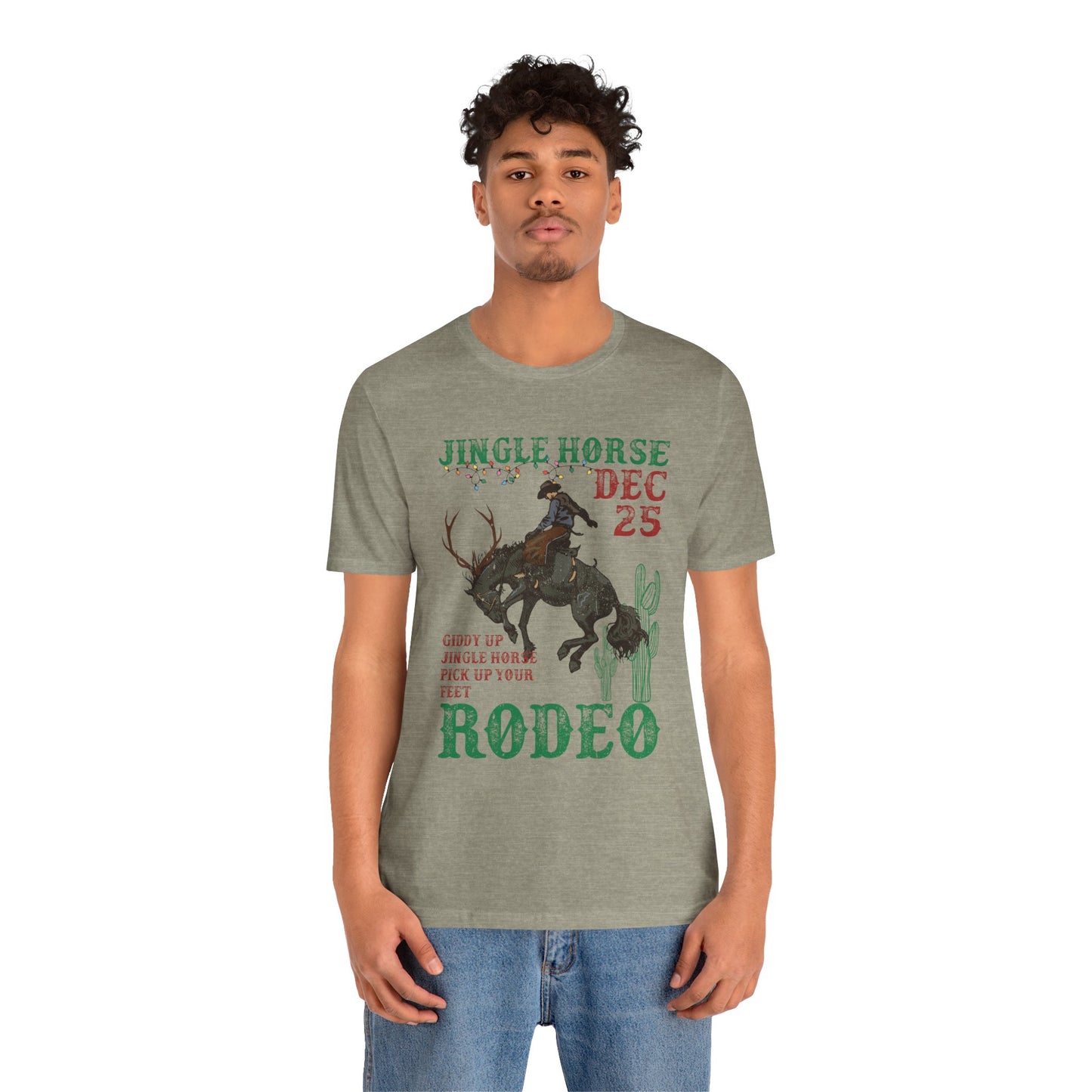 Giddy Up Jingle Horse Shirt – Western Rodeo Howdy Christmas Holiday Tee