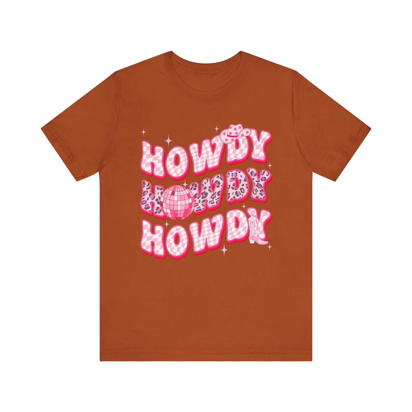 Howdy Pink Cowgirl Shirt – Leopard Disco Western Rodeo Country Girl Tee