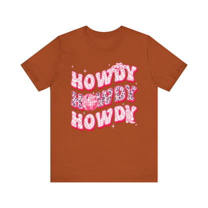 Howdy Pink Cowgirl Shirt – Leopard Disco Western Rodeo Country Girl Tee