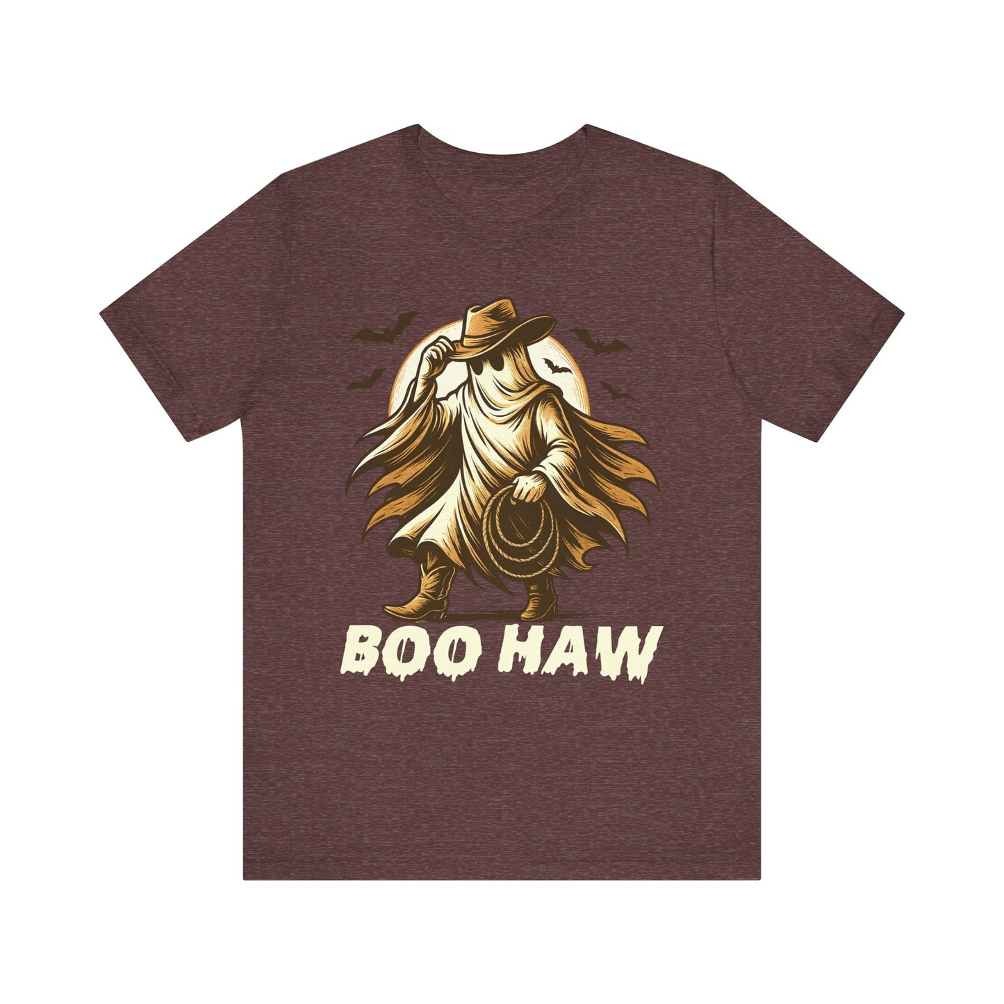Boo Haw Shirt Ghost Cowboy Western Halloween Tee, Funny Rodeo Spirit Fall Outfit