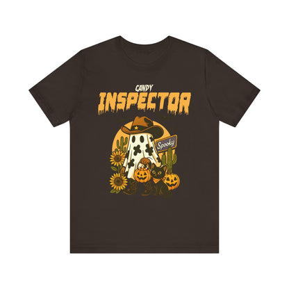 Candy Inspector Shirt – Western Ghost Cowboy Halloween Trick-or-Treat Tee