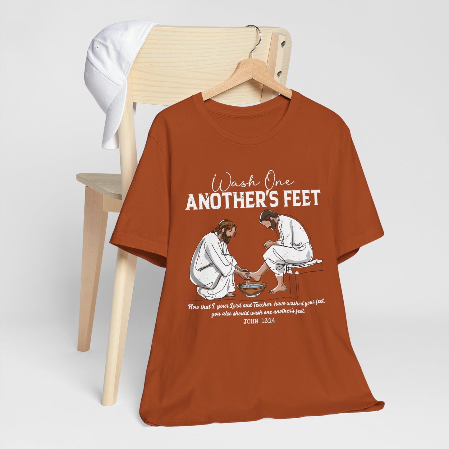 Wash One Another’s Feet Shirt – John 13:14 Christian Servant Heart Tee