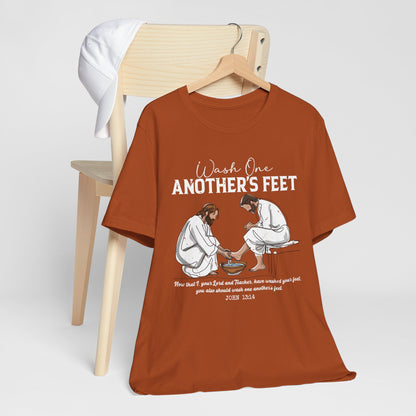 Wash One Another’s Feet Shirt – John 13:14 Christian Servant Heart Tee