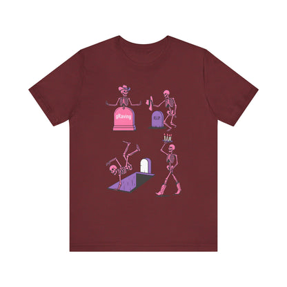 Graving Skeleton Cowgirl Shirt – Funny Western Halloween Rodeo Tee