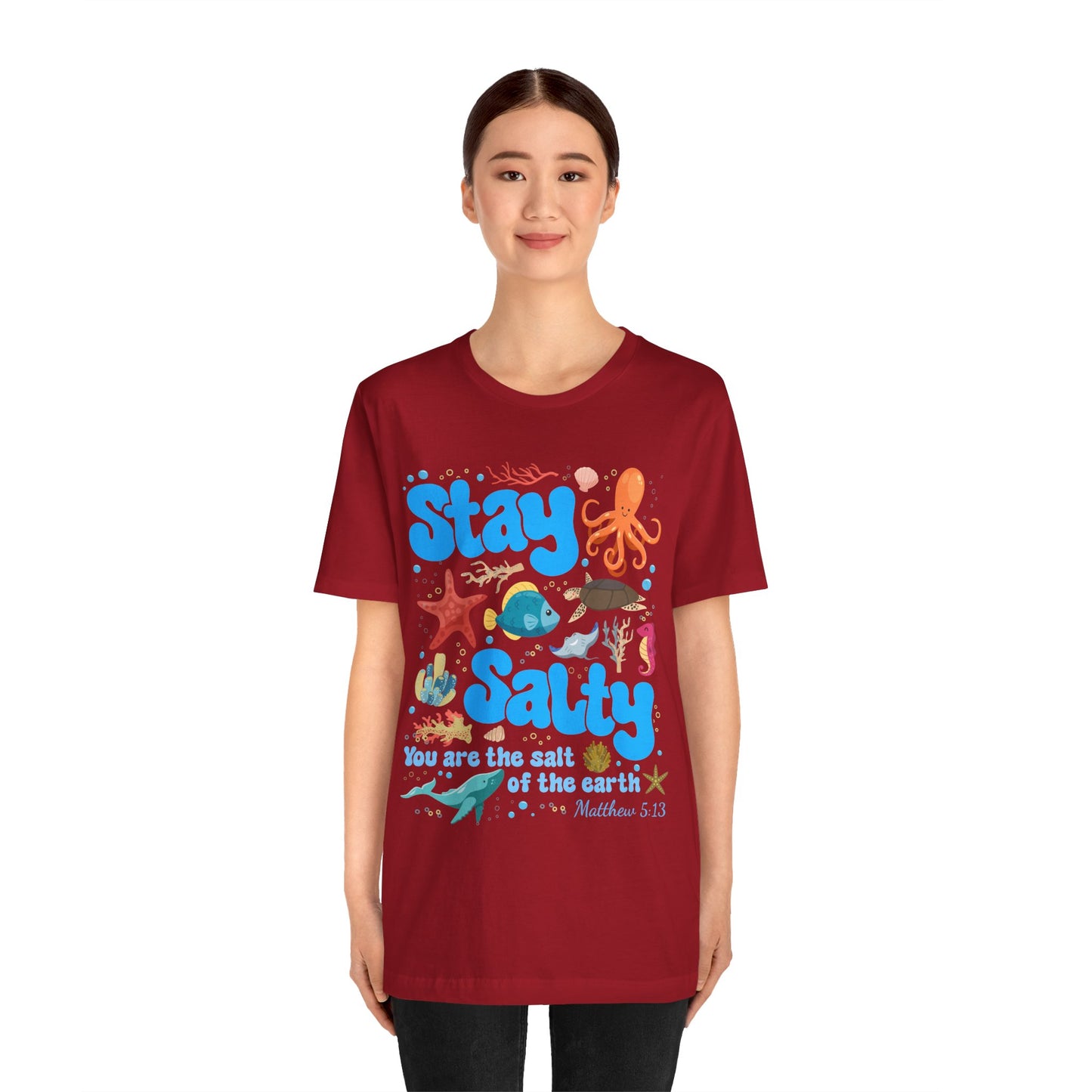 Stay Salty Shirt – Matthew 5:13 Christian Faith Ocean Kids Teachers Tee