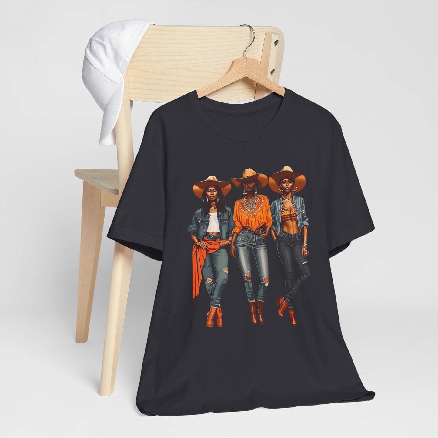 Black Cowgirl Shirt – Western Rodeo Tee with Melanin Pride & Texas Cowgirl Graphic