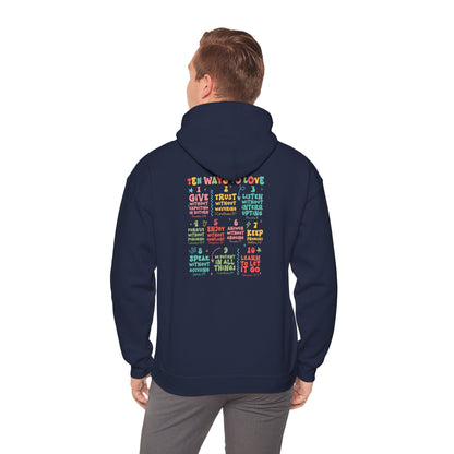 Ten Ways to Love Hoodie – Bible Verse Christian Jesus Retro Faith Pullover