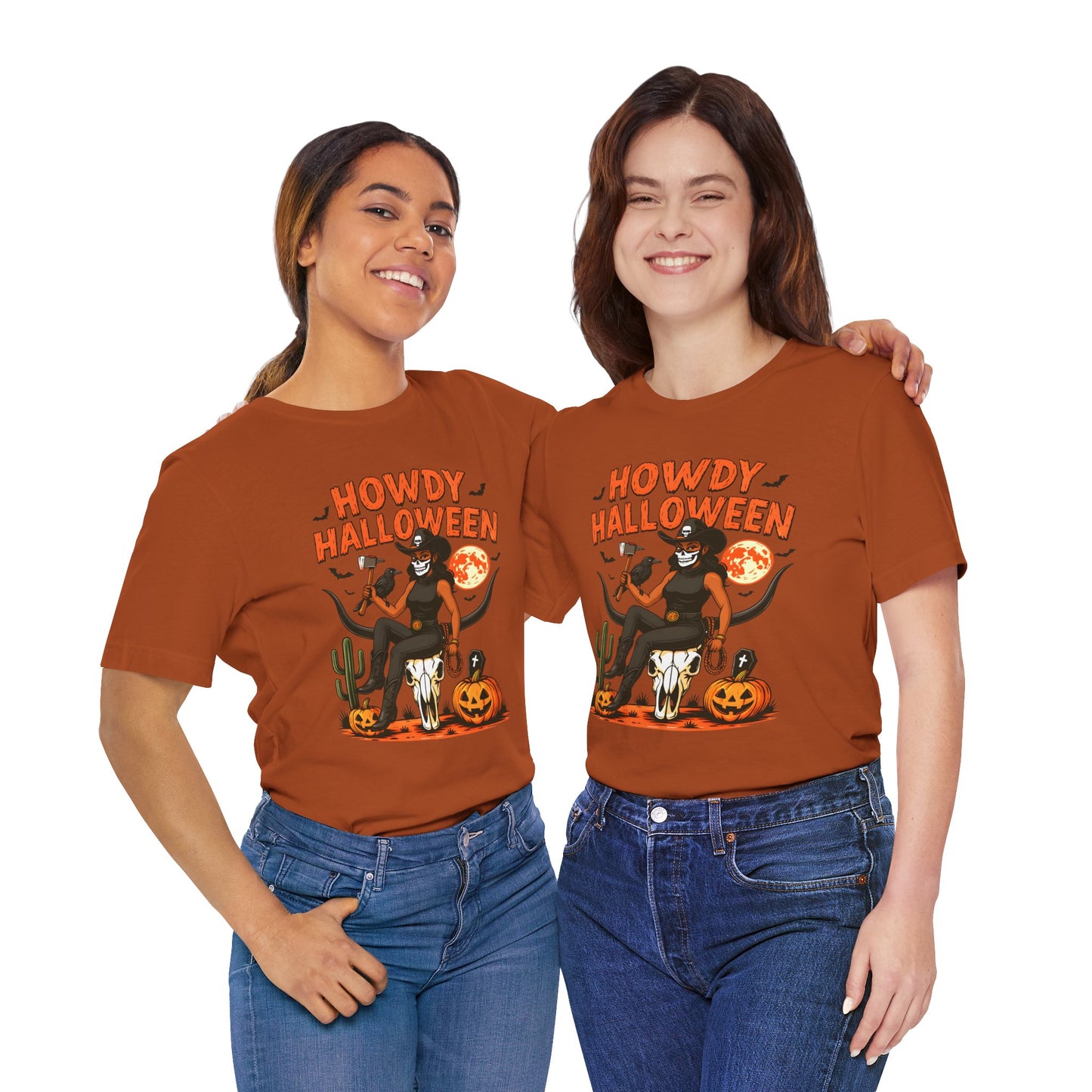 Howdy Halloween Shirt – Skeleton Cowgirl Western Fall Rodeo Tee