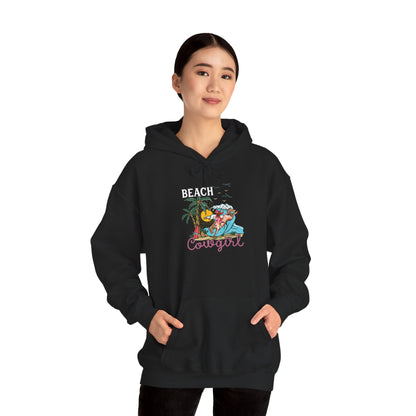 Beach Cowgirl Hoodie – Tropical Palm Tree Western Rodeo Texas Pullover