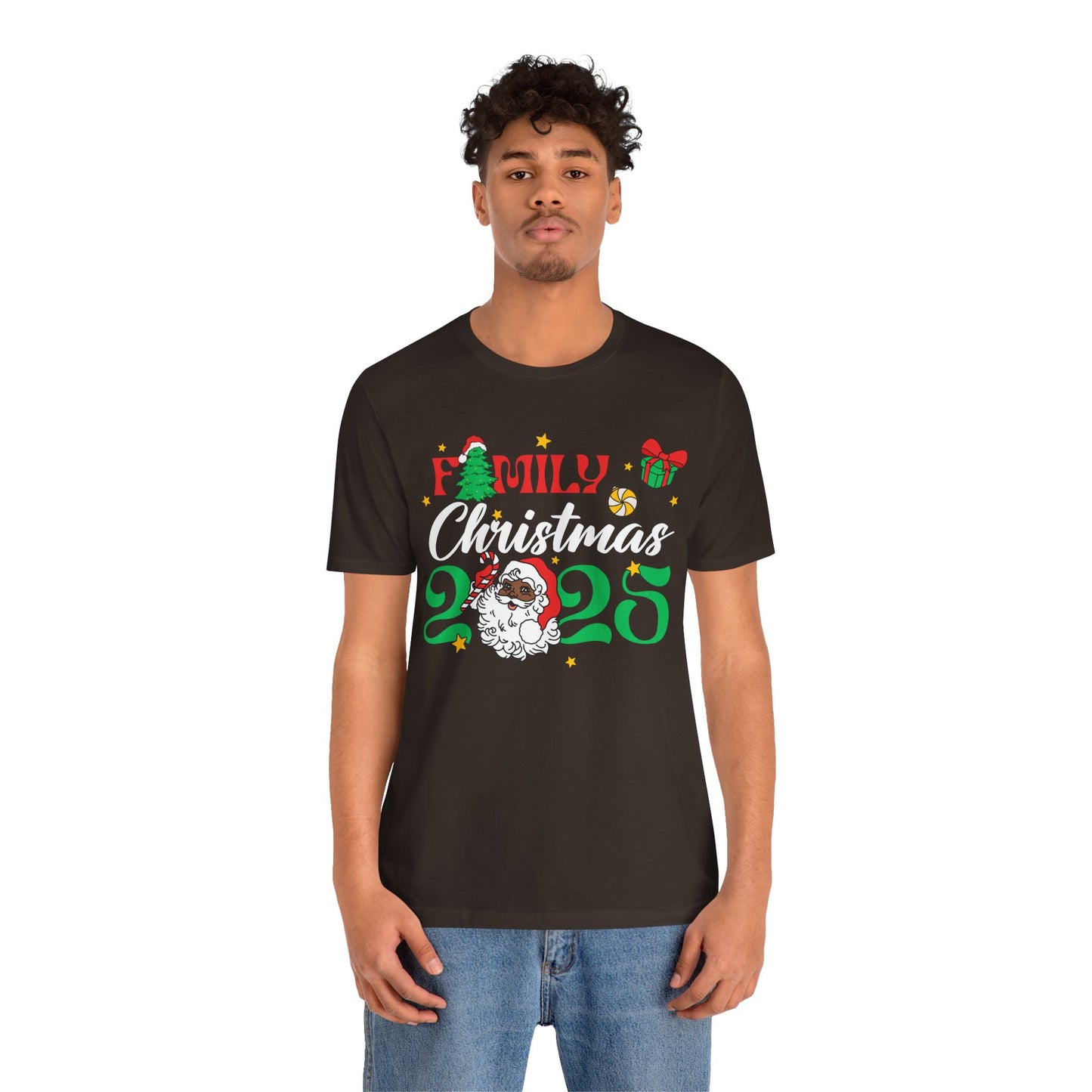 Family Christmas 2025 Shirt – Black Santa Afrocentric Matching Holiday Tee