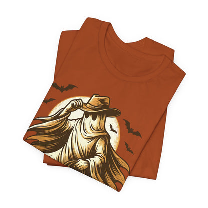 Boo Haw Shirt Ghost Cowboy Western Halloween Tee, Funny Rodeo Spirit Fall Outfit