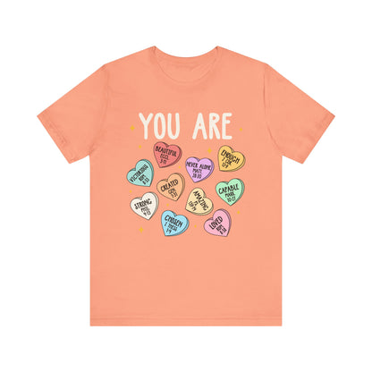 You Are Christian Shirt – Bible Verse Conversation Heart Faith Tee