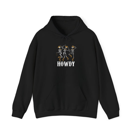 Howdy Cowboy Skeleton Hoodie – Western Dancing Boots Horse Rodeo Pullover