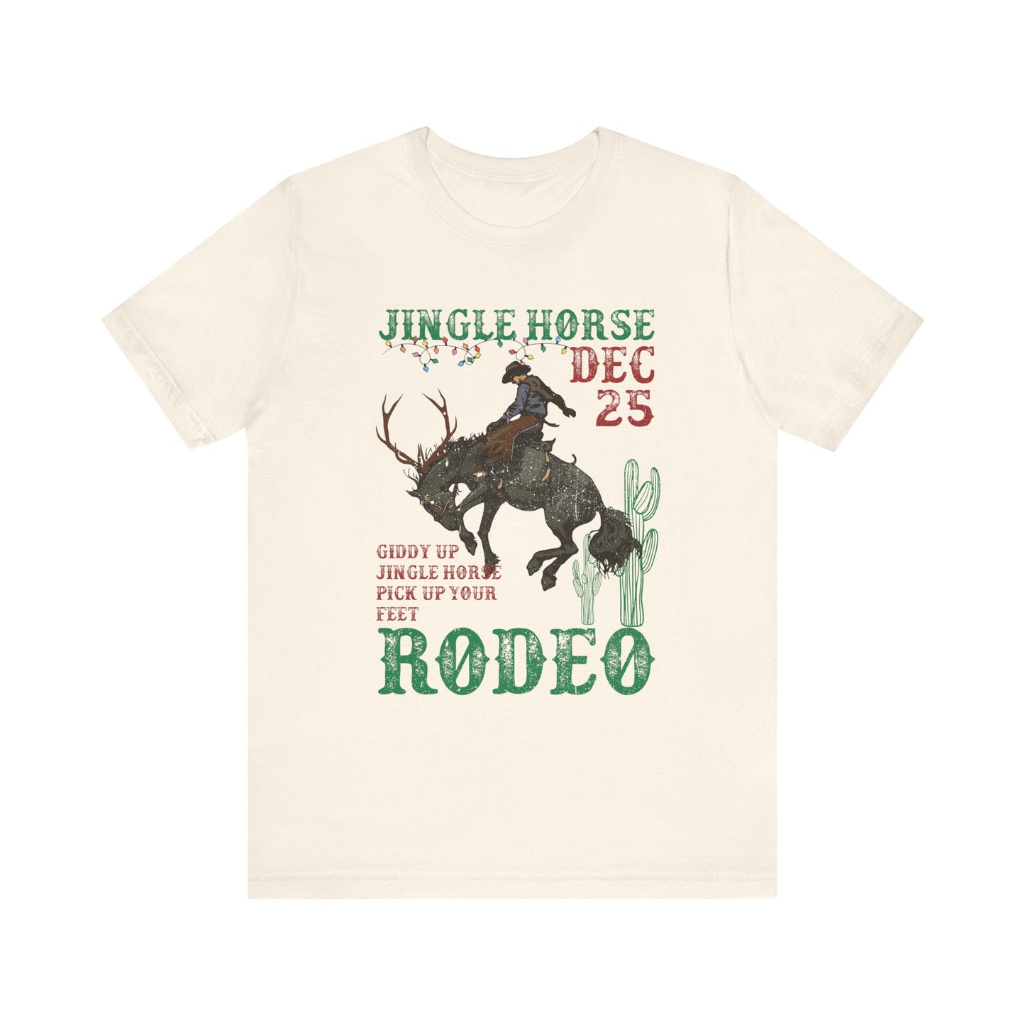 Giddy Up Jingle Horse Shirt – Western Rodeo Howdy Christmas Holiday Tee