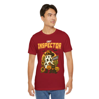 Candy Inspector Shirt – Western Ghost Cowboy Halloween Trick-or-Treat Tee