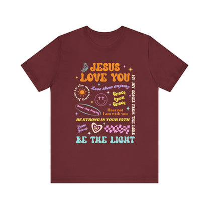 Jesus Loves You Shirt – Groovy Retro Christian Faith Encouragement Bible Tee