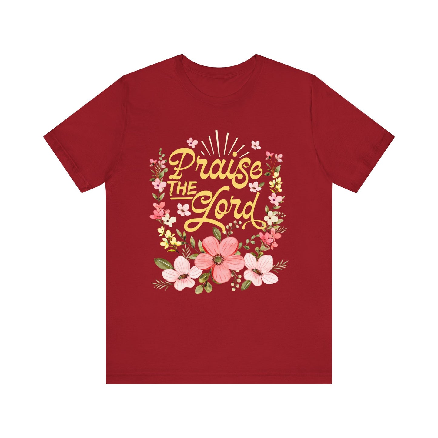 Praise the Lord Shirt – Christian Worship Groovy Retro Daisy Floral Faith Tee