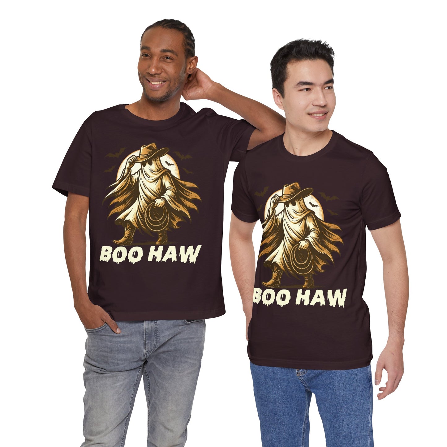 Boo Haw Shirt Ghost Cowboy Western Halloween Tee, Funny Rodeo Spirit Fall Outfit