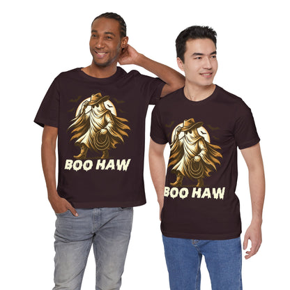 Boo Haw Shirt Ghost Cowboy Western Halloween Tee, Funny Rodeo Spirit Fall Outfit