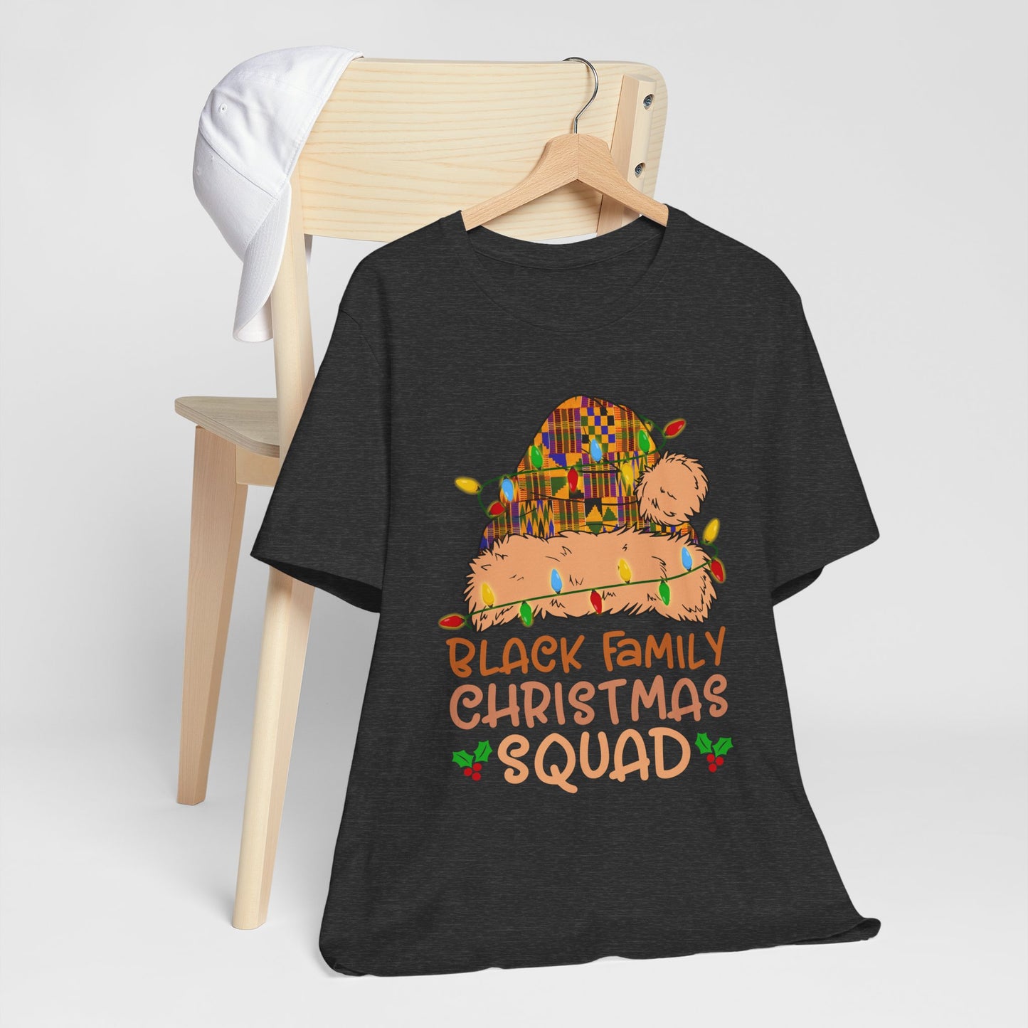 Black Family Christmas Squad Shirt – Kente Santa Hat African Heritage Holiday Tee