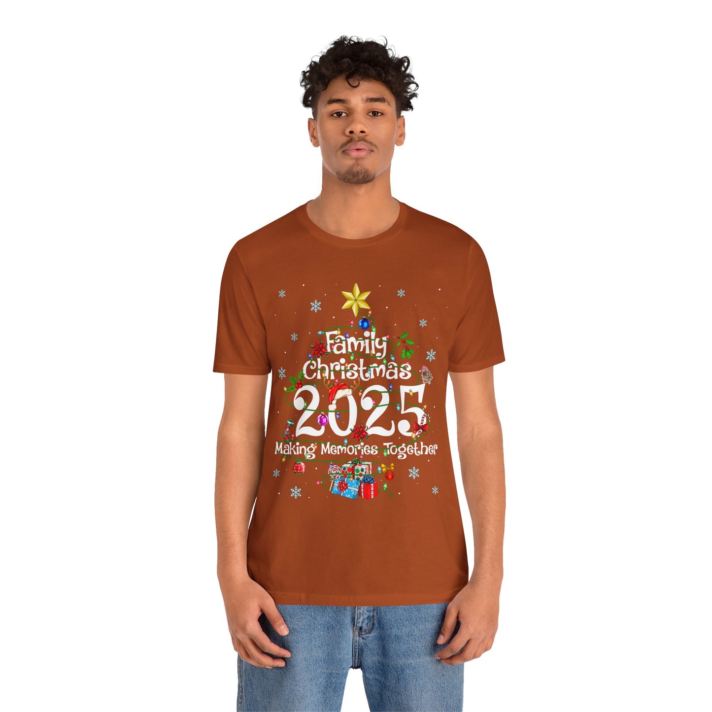 Family Christmas 2025 Tree Shirt – Festive Holiday Lights Matching Pajama Tee