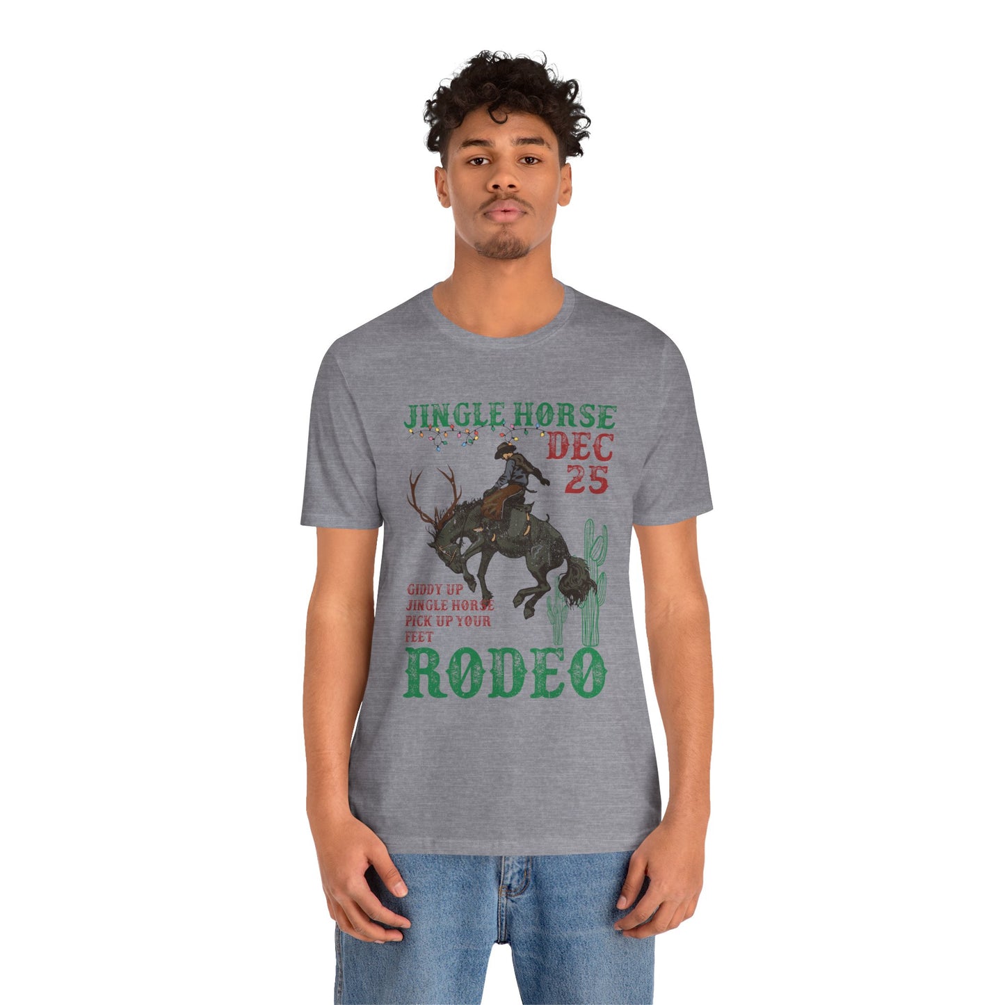 Giddy Up Jingle Horse Shirt – Western Rodeo Howdy Christmas Holiday Tee