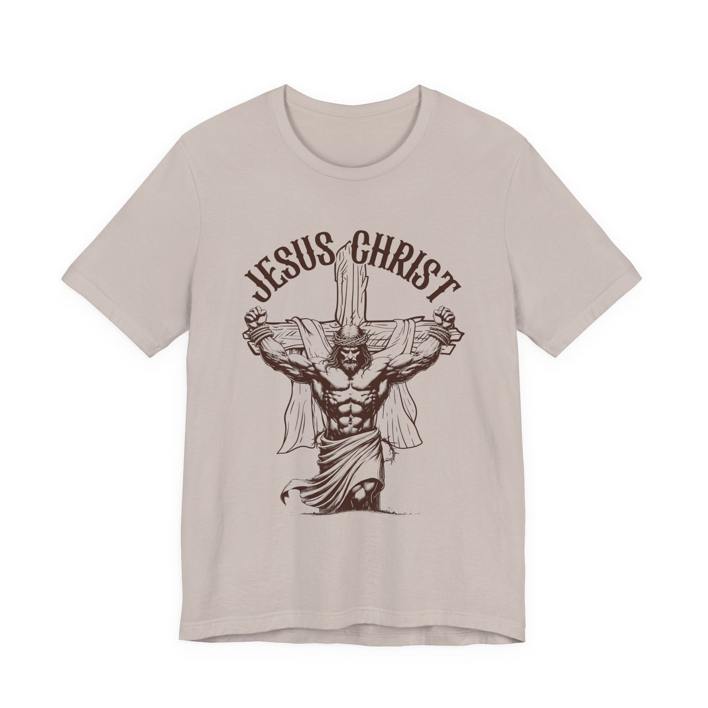Jesus Christ Cross Faith Funny  Christian Workout Gym Retro T-Shirt