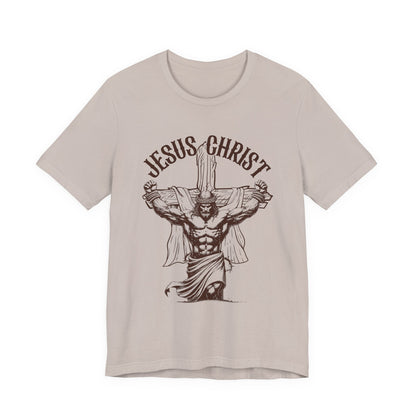 Jesus Christ Cross Faith Funny  Christian Workout Gym Retro T-Shirt