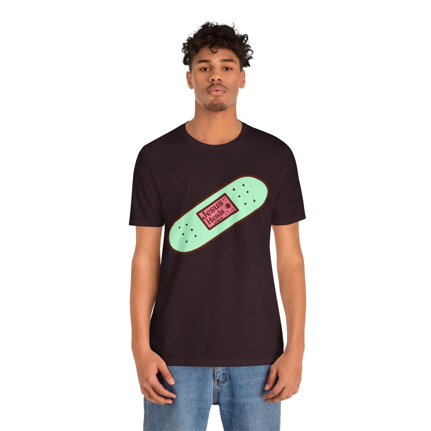 Funny Jesus Heals Shirt – God’s Promises Christian Band-Aid Prayer Tee