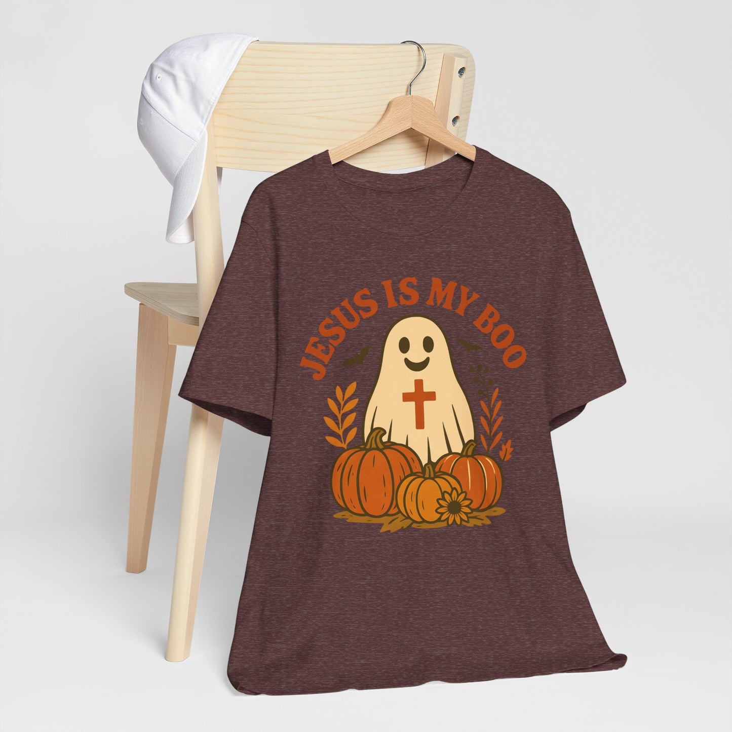 Jesus Is My Boo Shirt – Cute Christian Ghost Pumpkin Halloween Faith Tee