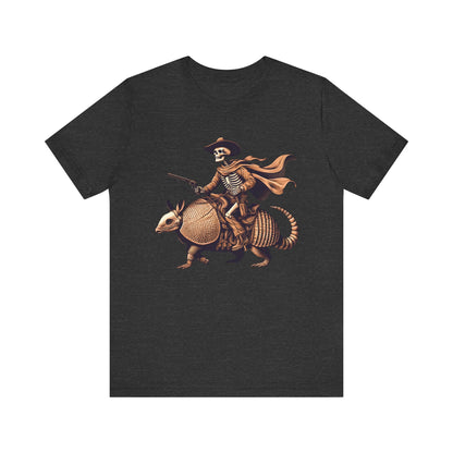 Cowboy Skeleton Riding Armadillo Shirt – Howdy Western Texas Rodeo Tee