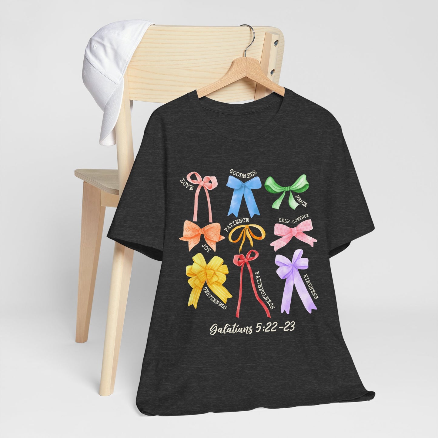 Christian Bow Shirt – Bible Verse Spirit Joy Peace Patience Kindness Tee