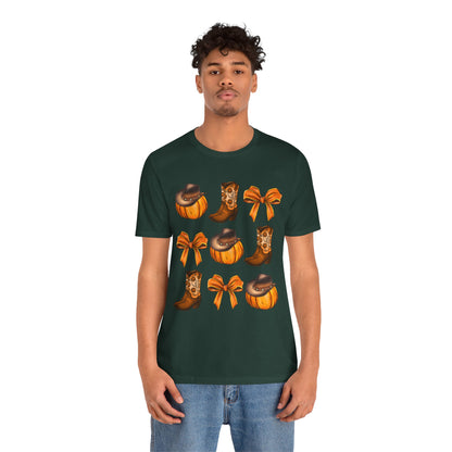 Howdy Pumpkin Shirt – Coquette Bow Cowgirl Western Fall Thanksgiving Tee