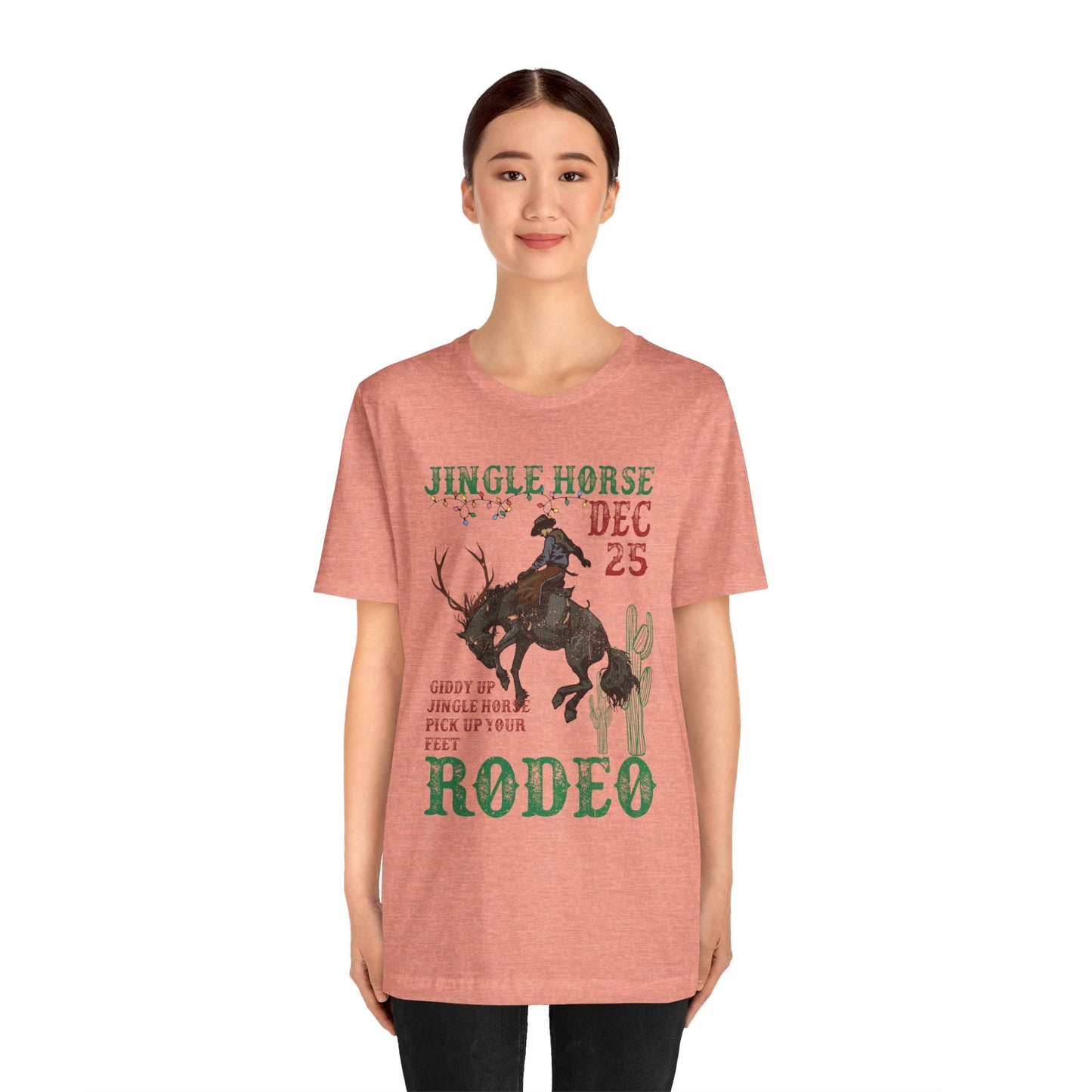Giddy Up Jingle Horse Shirt – Western Rodeo Howdy Christmas Holiday Tee