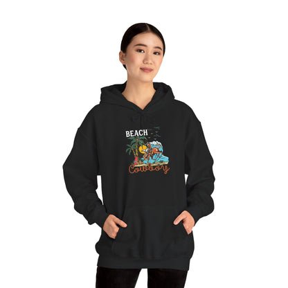 Beach Cowboy Hoodie – Tropical Palm Tree Western Rodeo Texas Pullover