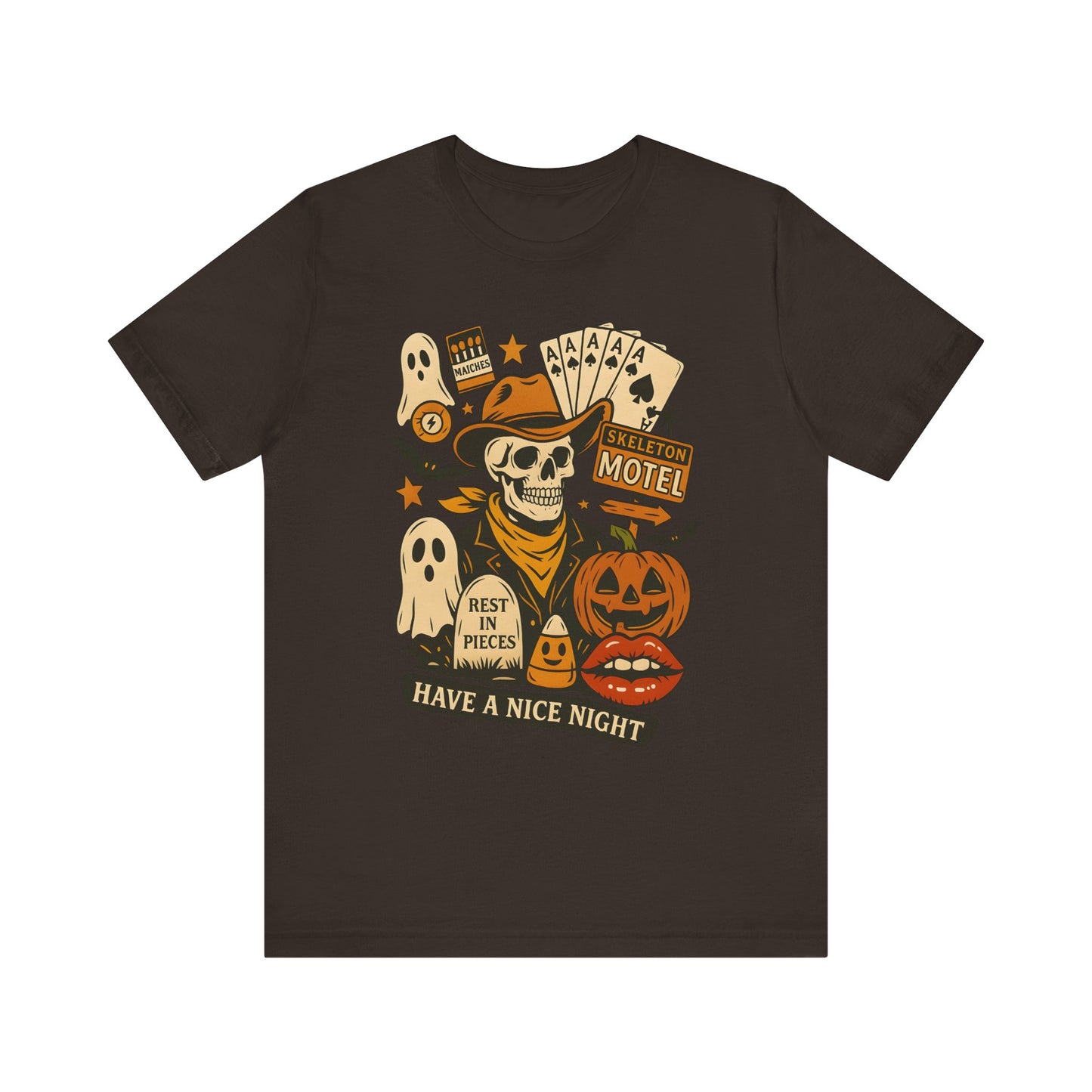 Have A Nice Night Shirt – Spooky Cowboy Skeleton Western Halloween Tee