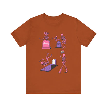 Graving Skeleton Cowgirl Shirt – Funny Western Halloween Rodeo Tee