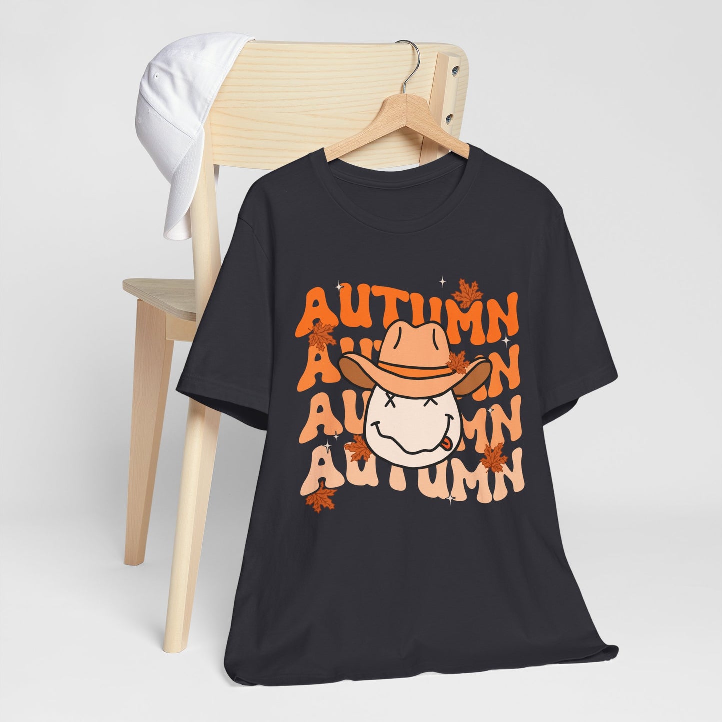 Retro Groovy Fall Shirt – Vintage 70s Smile Face Pumpkin Halloween Tee