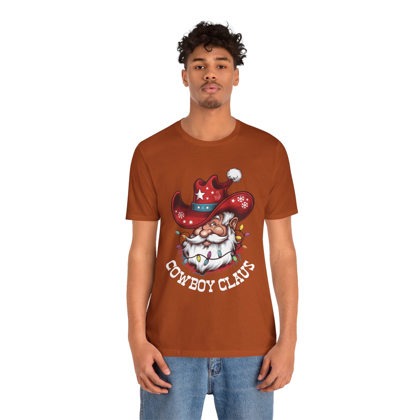 Cowboy Claus Shirt – Western Santa Hat Funny Cowboy Christmas Holiday Tee