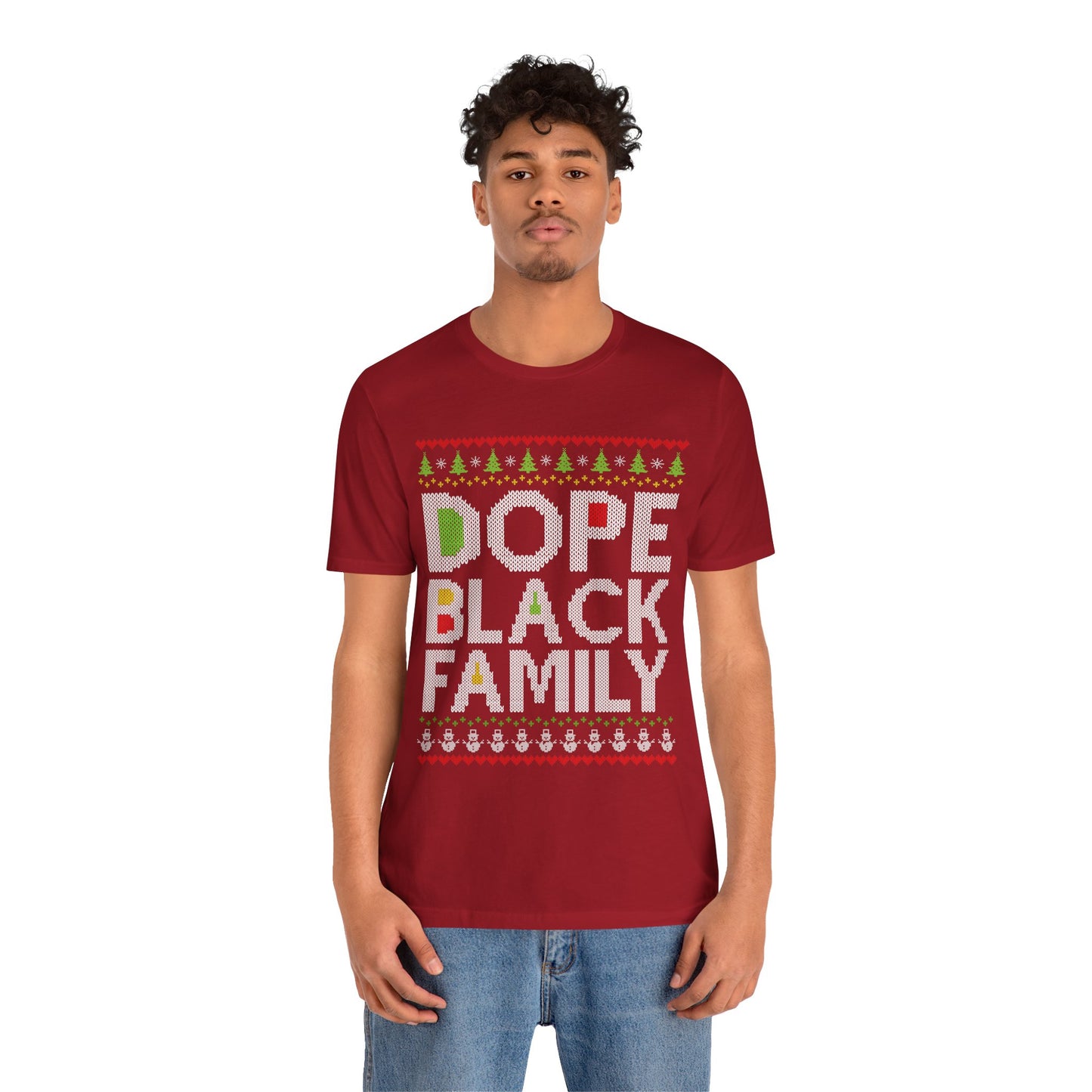 Dope Black Family Ugly Christmas Sweater – Afrocentric Holiday Shirt, Funny Matching Christmas Tee for Proud Black Families